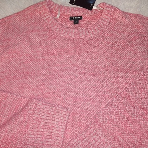 Nwts TORRID Pink Drop Shoulder Sweater Sz 2 2X - Picture 5 of 5